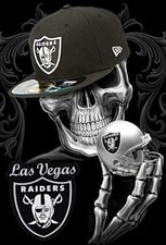 2 Las Vegas Raiders Skull Helmet Hat Waterproof Vinyl Stickers 5x3.5 Decals