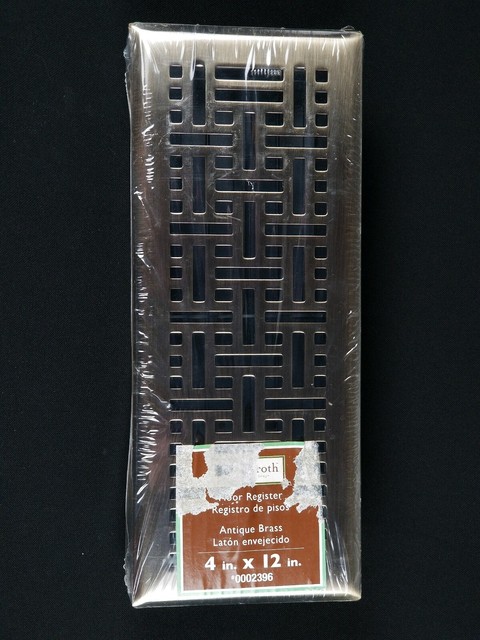 Allen Roth 4 In X 14 In Matte Black Floor Register For Sale