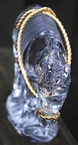Vtg Gorham CRYSTAL NATIVITY DONKEY Figurine W Gold Plated Reins W LABEL Germany - Picture 13 of 24
