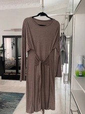 SHEIN taupe brown t-hirt dress with belted fabric  (US 12)