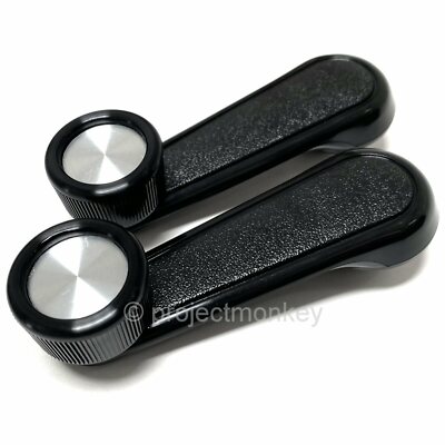 OEM Toyota 69260-12010-01 Window Regulator Crank Handle Black Pair