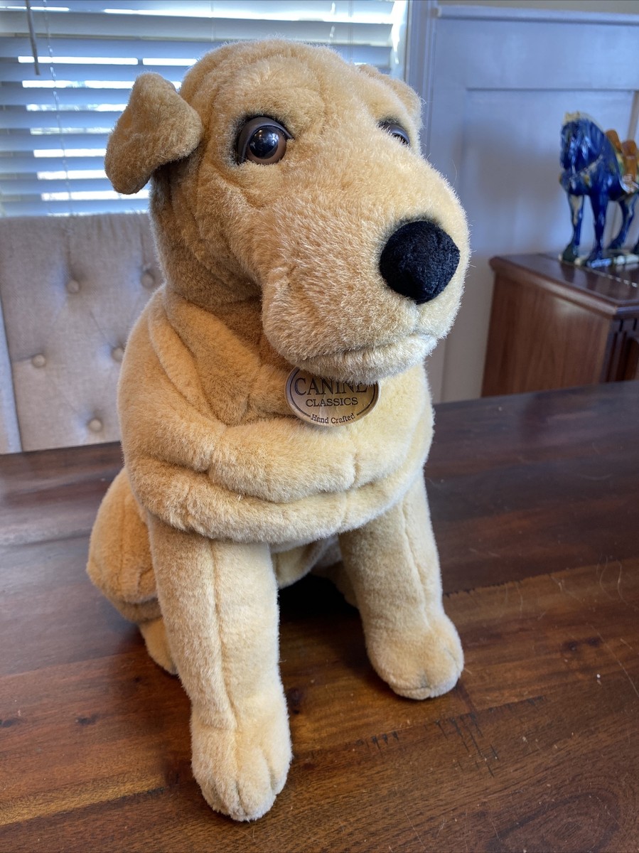 Vintage 1980's Shar-Pei Dog 17” Realistic Plush! Canine Classics