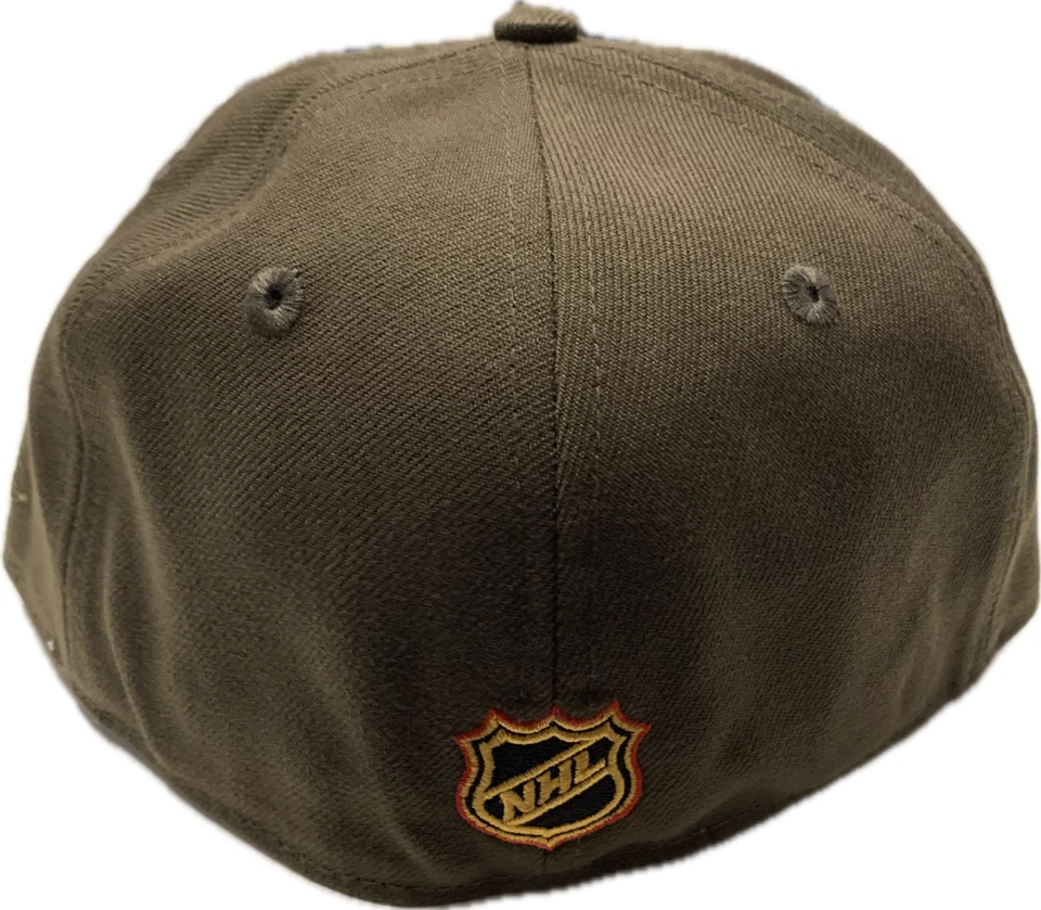 Men's New Era Brown Chicago Blackhawks NHL Hockey Custom 59FIFTY Fitted Hat - Image 4 of 4