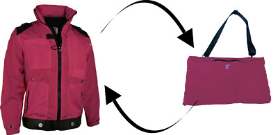 T&S Impact Women Lightweight Jacket Convertible Bag On-the-Go hidden pockets 
