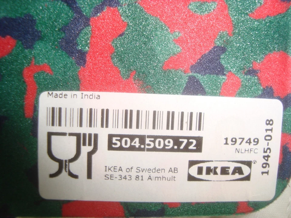 Conjunto de 6 Placemats IKEA SOMMARLIV Verde Vermelho 16 x 12" 504.509.72 Casa de Jantar NOVO - Imagem 3 de 4