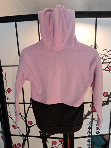 Girls Pink And Black Adidas Hoodie Size Small 7/8 - Picture 8 of 12