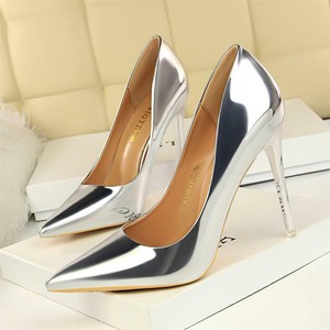 Mujer Fino Tacones Zapatos de Oficina Superficial Zapatillas Moda Tacón  Alto | eBay