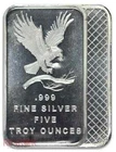 5oz Silver Bar .999 Fine Silver - Secondary Market and Random Brands