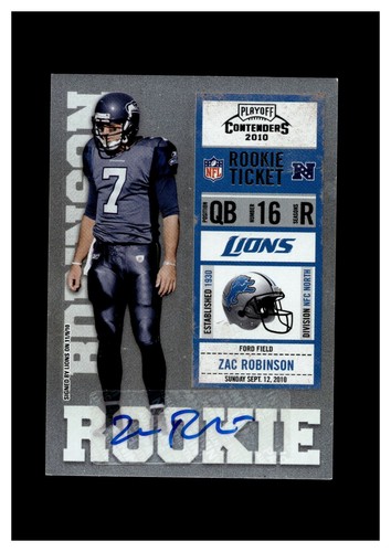 Zac Robinson [Autograph] #200 2010 Playoff Contenders card