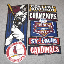 Vintage MLB Sweatshirt St Louis Cardinals Division Champs Size L Starter c.1996