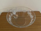 AVON 1997 PRESIDENTS CLUB HOLIDAY GIFT-GLASS FRUIT/SERVING BOWL W/ ETCHED SLEIGH — photo 6