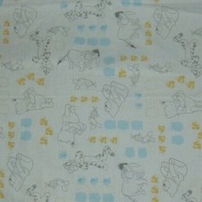 Fabric Piece Winnie the Pooh Tigger Piglet Eeyore Camelot