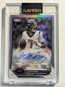 2023 Topps Composite CJ Stroud RC Chrome Refractor Auto /299 Houston Texans
