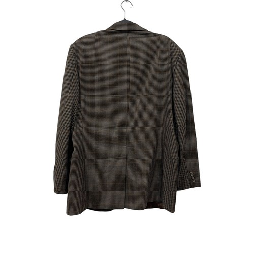 Brooks Brothers Men Houndstooth Plaid 2 button blazer size 46 Long brown - Picture 2 of 9