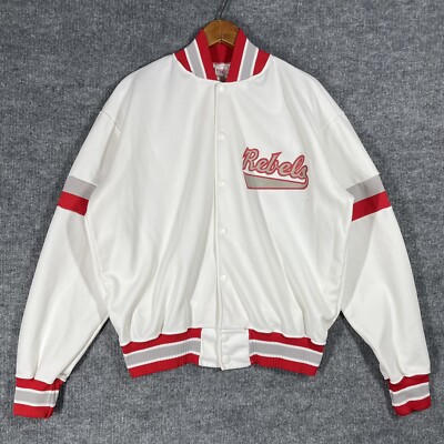 VINTAGE 80s Rawlings Baseball Jacket Size 42 Racine Horlick Rebels 