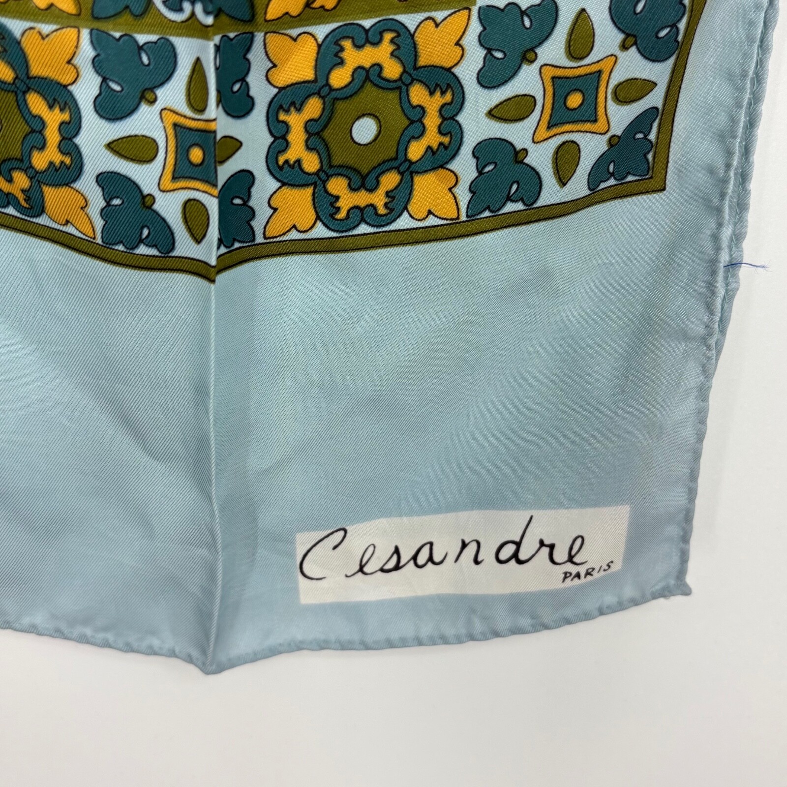 Cesandre Paris Womens Rectangular Scarf Blue Gree… - image 5