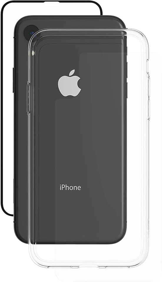 ZAGG - Cristal Protector Invisible + Protector de Pantalla 360 Apple iPhone XR Negro, Transparente Foto 3 de 4