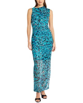 Donna Morgan Wet Power Mesh Maxi Dress Women's