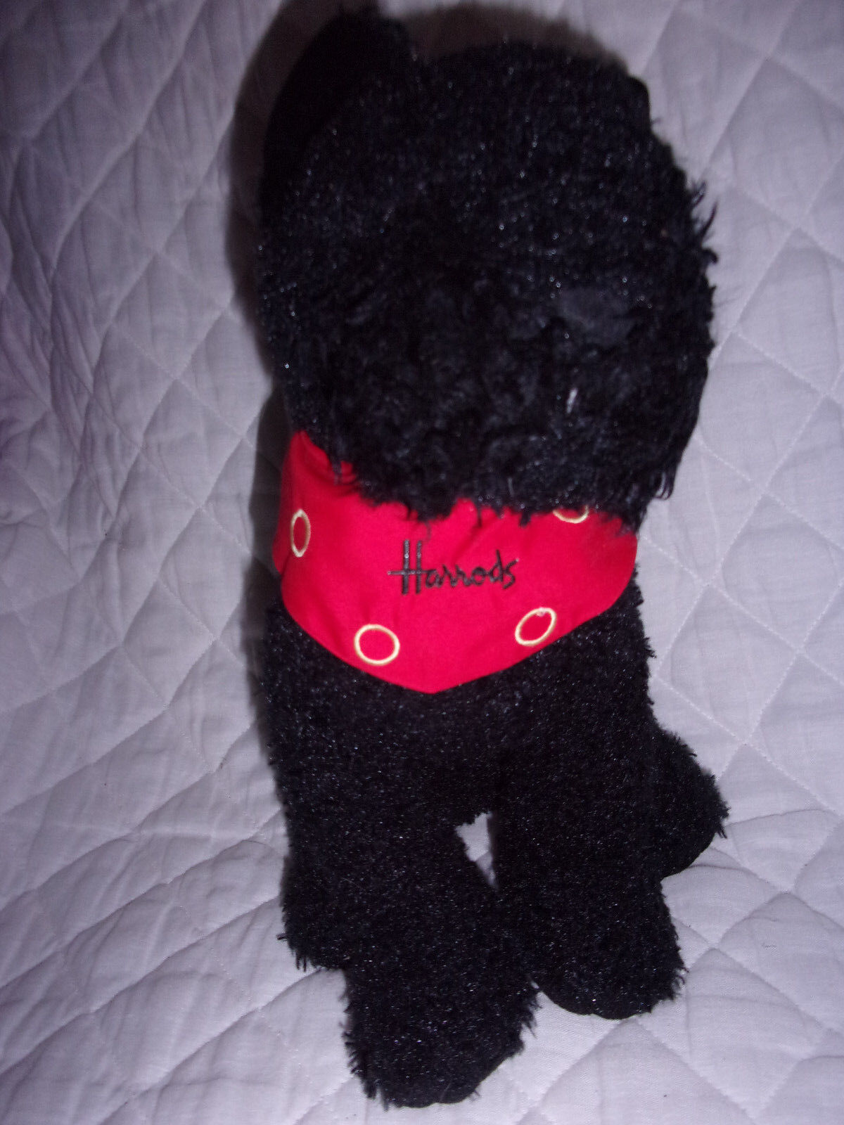 Harrods Black Terrier Puppy Dog 14" Plush Soft Toy Stuffed Animal