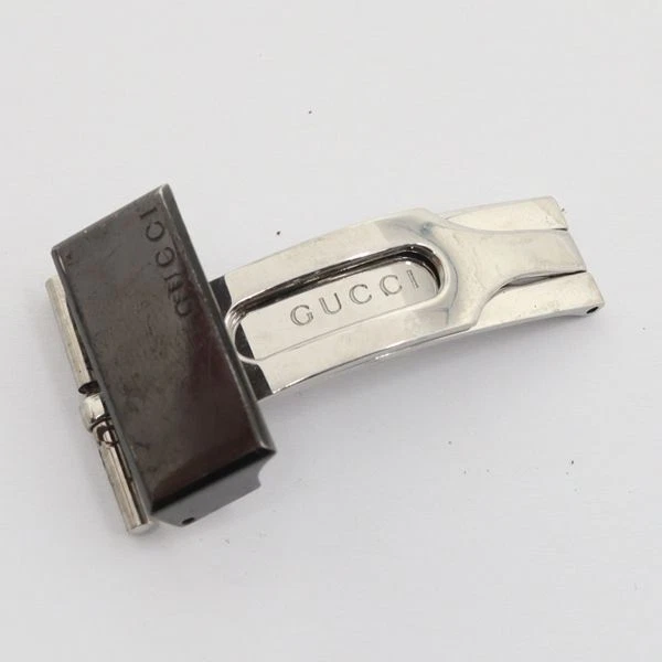 Bracelet montre homme Gucci véritable fermoir boucle D pièces argent noir 19 mm