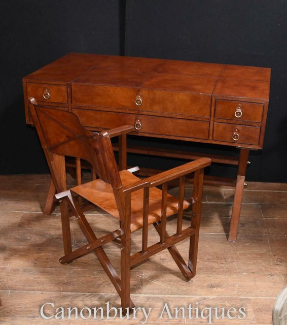 Thomasville Harlowe And Finch Laffont Leather Writing Desk 83491