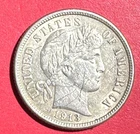1913 US Barber SILVER Dime "Philadelphia" Mint! Choice AU Details! Old US Coin!