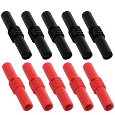 Jiozermi 10 Pcs Insulated 4mm Banana Plug Coupler Socket Female to...