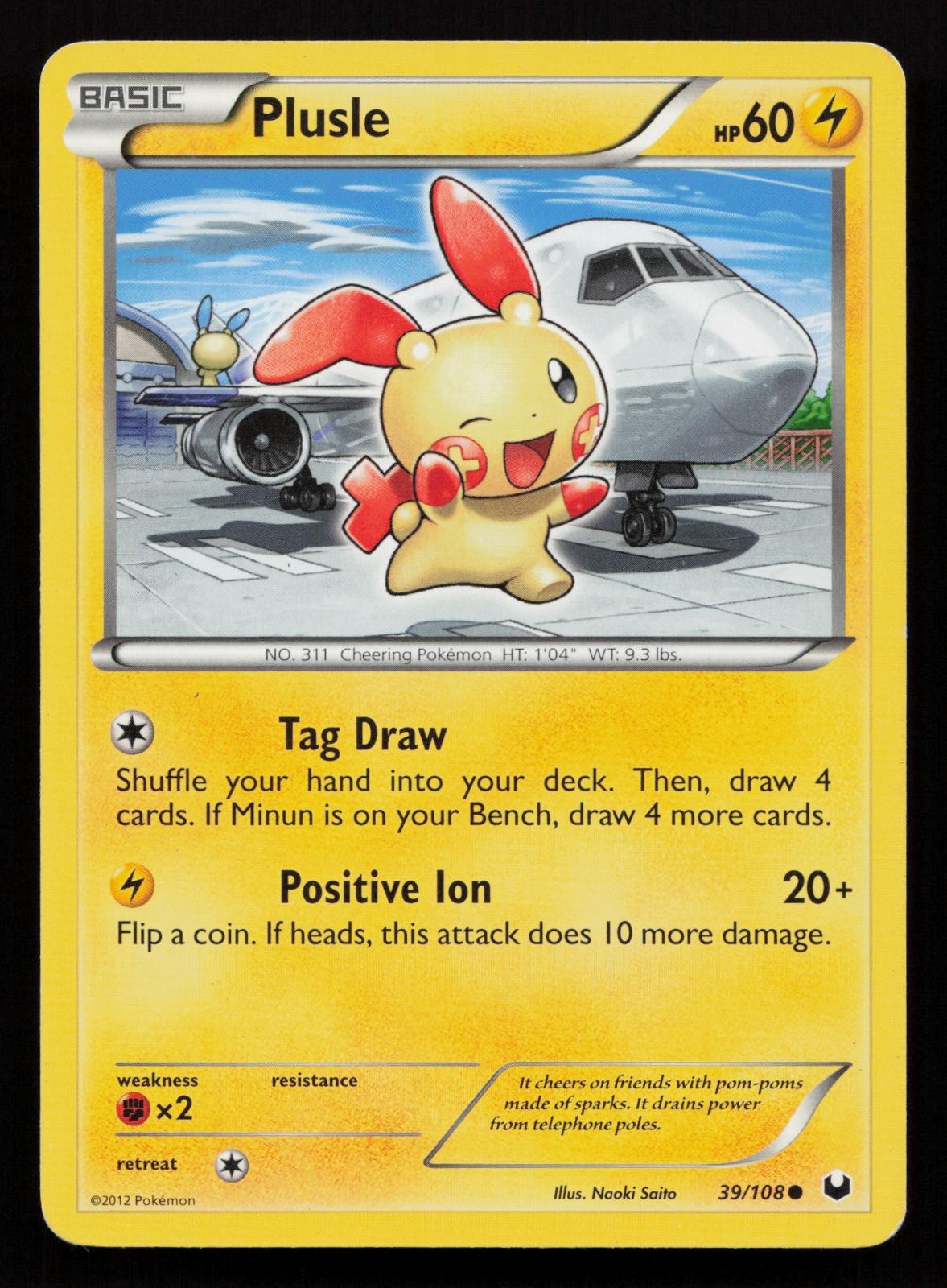 Plusle 39/108 Common Dark Explorers Pokemon LP