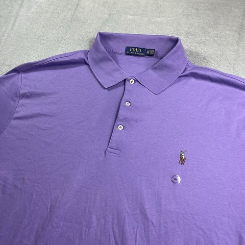 Polo Ralph Lauren Men’s 3XL Tall 3XLT Short Sleeve Polo Shirt Purple NWOT