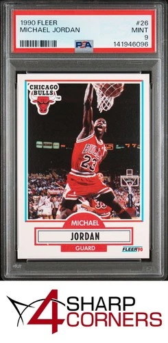 1990 FLEER #26 MICHAEL JORDAN BULLS HOF PSA 9