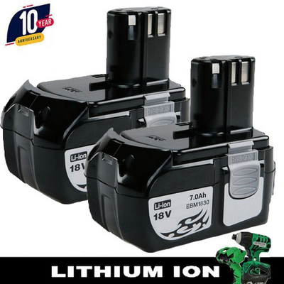 #ad 2 PACK EBM1830 For Hitachi 18 V 7.0AH Li ION HXP Battery BCL1840 BCL1830 BCL1850 $59.98