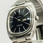 OH Serviced *NEAR MINT* Vintage OMEGA Seamaster Cal.1020 Auto Black 36mm Mens TV