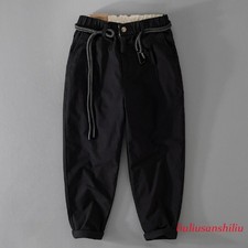 Men's Trousers Japanese Trendy Loose Cotton Casual Cargo Pants Workwear Bottoms