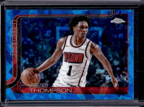 2025-26 Topps Chrome Sapphire Amen Thompson #17 Rockets