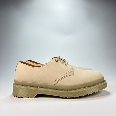 Martens 1461 Mono Milled Nubuck Leather Beige Tan Oxford Shoes