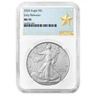 2026 $1 1-oz American Silver Eagle NGC MS70 ER West Point Star Label