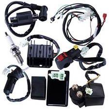 Complete Electrics Wiring Harness CDI Ignition Coil Solenoid Relay Spark Plug