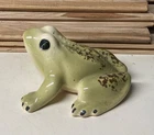 Vintage Brush McCoy Glossy Speckled Frog Toad Figurine 3 1/4" Tall 6" Long