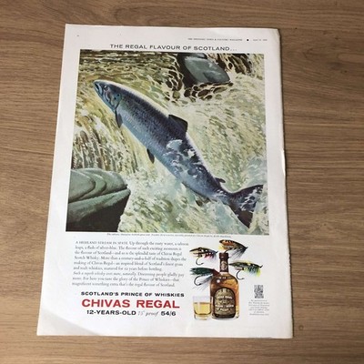 GUNS51 MAGAZIN WERBUNG 12X9 CHIVAS REGAL: NUMMER 10 DER LACHS