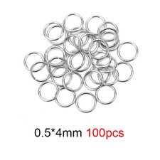 50 100Pcs PVD Never Fade Stainless Steel Open Jump Rings 4 5 6 8 10 Mm Split Rin