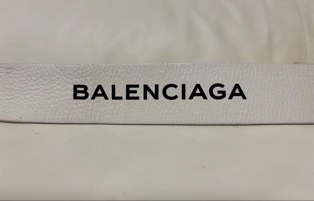 BALENCIAGA Logo Leather White Men's 90 belt | eBay