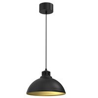 HäNgelampe KüChe Metall Schwarz Gold Ø30 Cm E27 Loft Pendelleuchte Esstisch