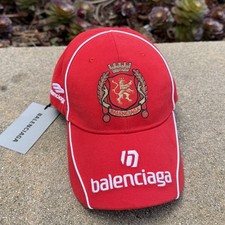 Balenciaga White Baseball Cap PARIS
