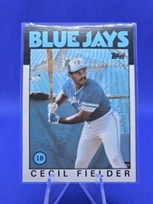 1986 Topps Rookie Base Cecil Fielder Blue Jays Baseball Card #386