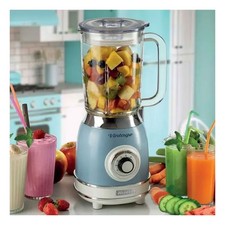 Image of Ariete 1000W Vintage Glass Jug Blender 1.5L 4 Speeds Ice Crushing Function Blue