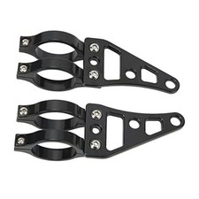 Fork Headlight Mount Bracket, Aluminum Alloy Head Lamp Holder Clamps 2 Pcs