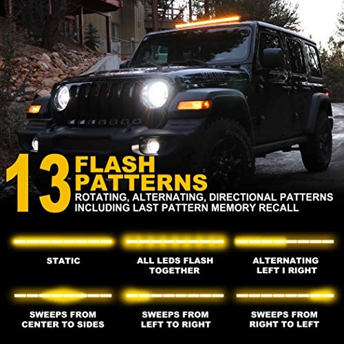 32 Red LED Strobe Emergency Traffic Advisor Light Bar, Digital Display Control - Picture 4 of 7
