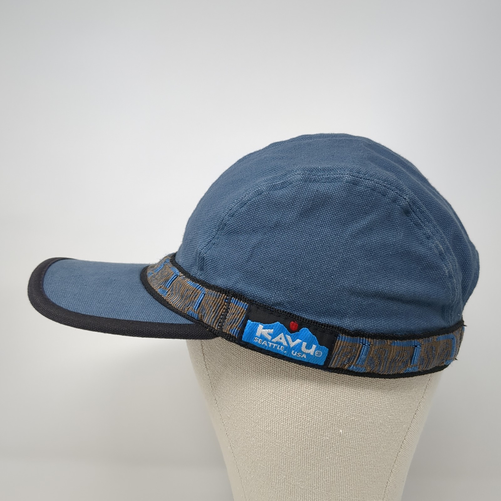 Kavu Slideback Baseball Hat Solid Blue Medium Adj… - image 3