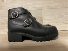 Harley Davidson Chunky Y2K Ankle Riding Boots Double Buckle Size 8 Moto Biker