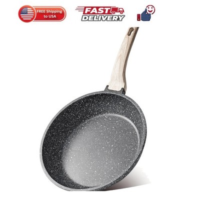 12 Inch Non Stick Black Frying Pan, PFOA-Free | Healthy Non Toxic Granite Kit...